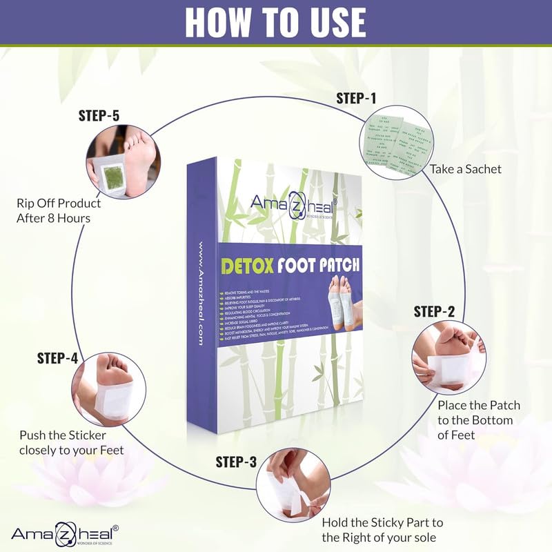 AMAZHEAL Premium Foot Patches – 10 Patches