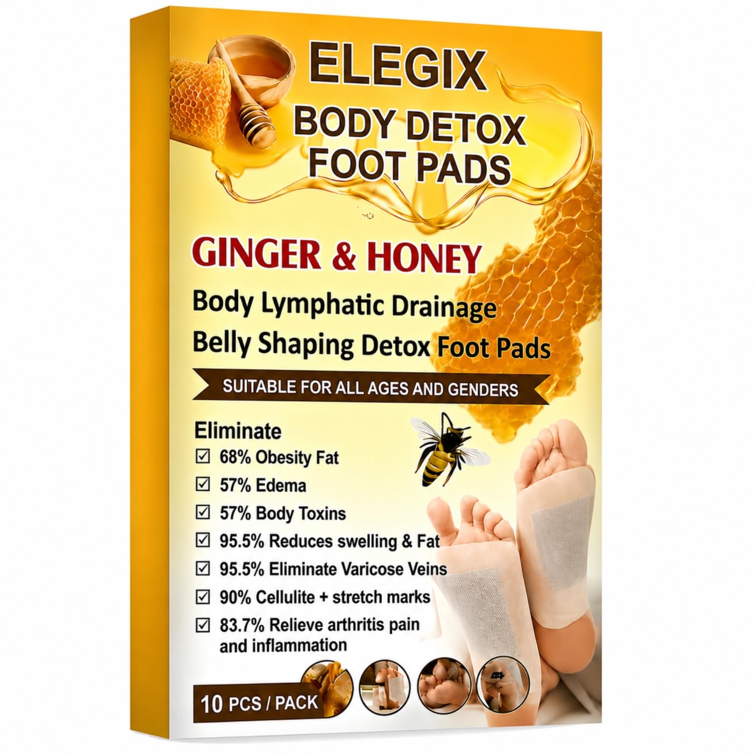 ELEGIX Stress Relief Foot Patches – 50 Patches